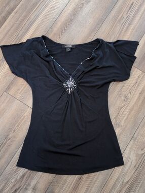 Express Black V-Neck Blouse XS